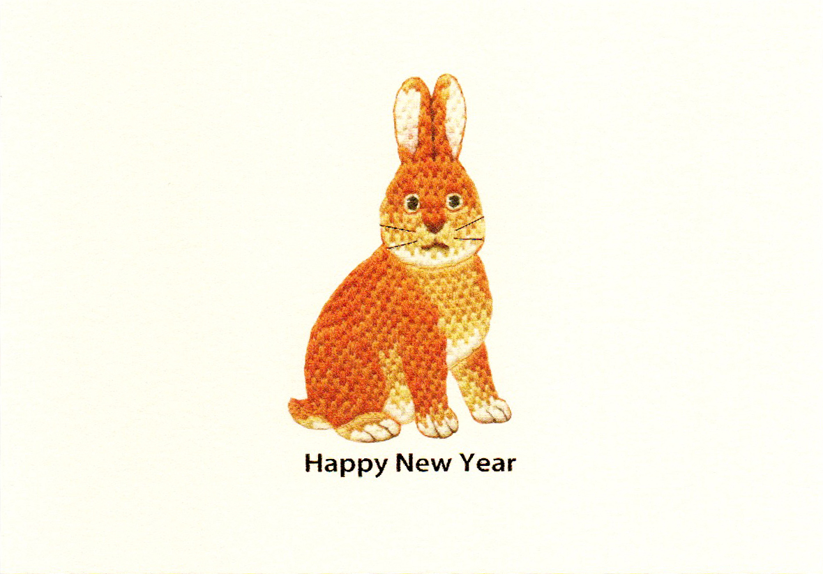 手绘明信片水彩上色——特别可爱的望月小白兔 用铅笔起稿╭★肉丁网