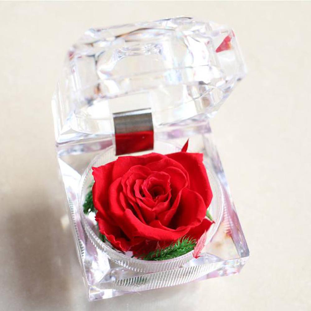 【NY Flower 紐約花藝】SAY YES 永生恆星戒盒永生花 紅
