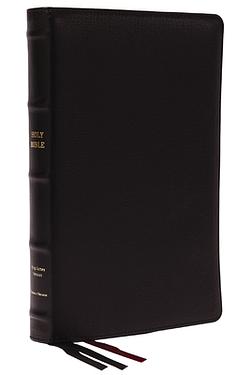 Kjv, Thinline Bible, Large Print, Premium Goatskin Leather, Black ...