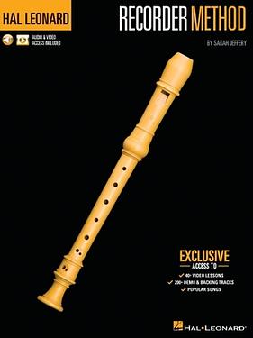 Hal Leonard Recorder Method by Sarah Jeffery - Book with 200+ Audio Demo & Backing Tracks & 40+ Video Lessons Included