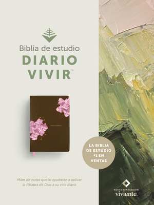 Biblia de Estudio del Diario Vivir Ntv (Sentipiel, Café/Rosa, Letra Roja) Nueva Traducción Viviente