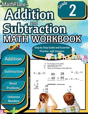 Addition and Subtraction Math Workbook 2nd Grade: Word Problems Grade 2 ...