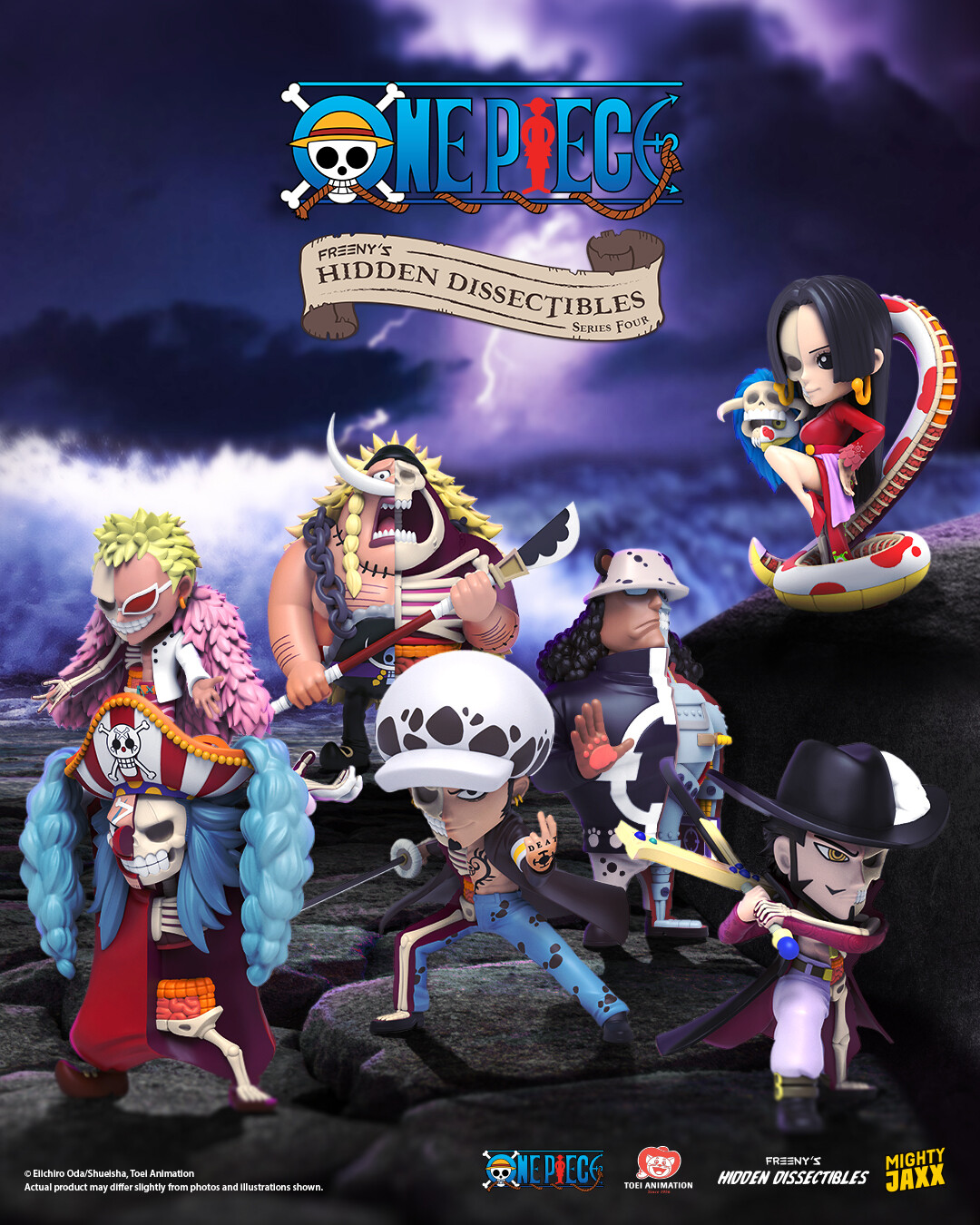 野獸國Mighty Jaxx海賊王系列第四代王下七武海半剖款盒玩/ 6入盒裝